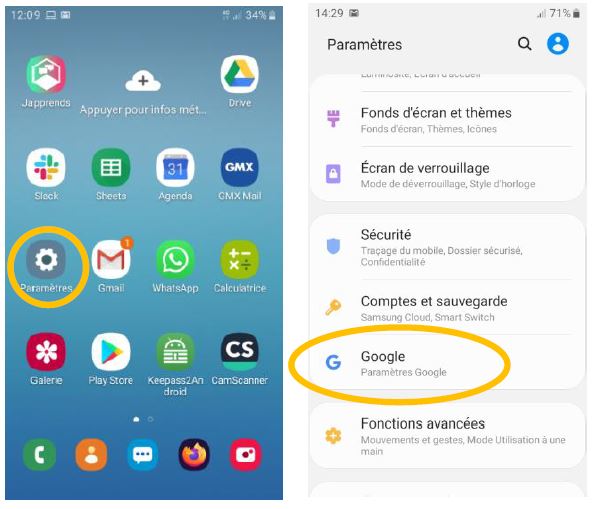 Scanner stocker et partager vos documents avec GoogleDrive pour smartphone Android 1-param.JPG