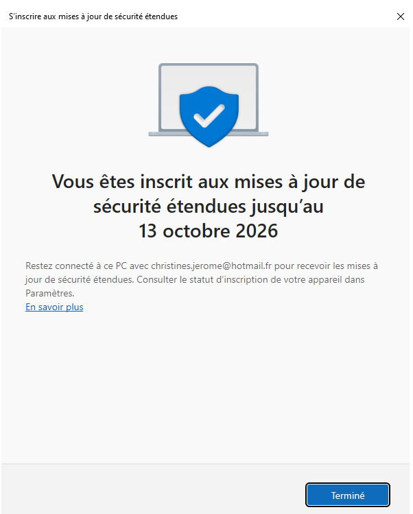 Activer l extension de mises jour ESU Windows 10 4win10.png