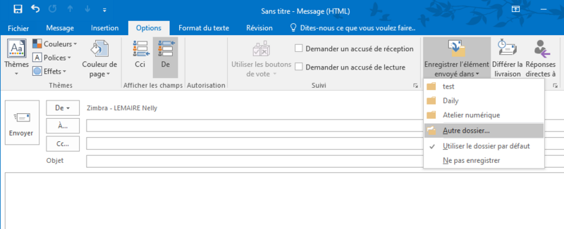 Classer un message avant de l envoyer - Outlook classer.png