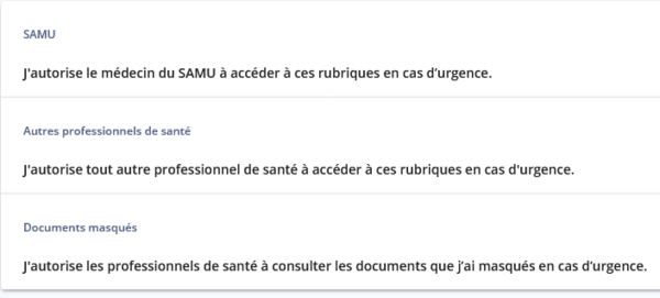 Comment avoir un contr le sur la confidentialit de ses donn es Mon espace sant Screenshot 2022-03-22 at 15-27-12 Acc s en cas d urgence - Mon espace sant .png
