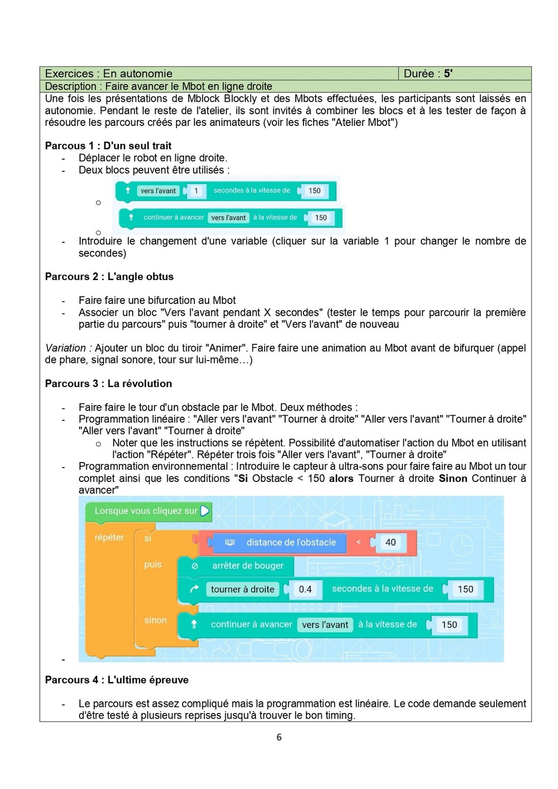 Déroulé pédagogique 2