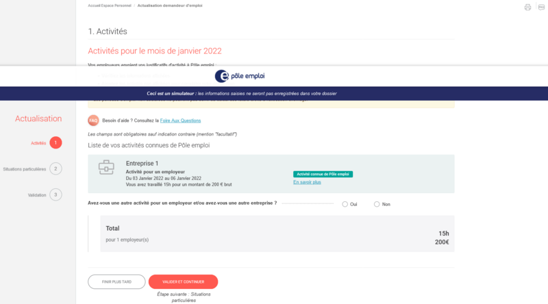 Fichier:Faire son actualisation sur P le Emploi Screenshot 2023-01-09 at 14-42-40 Simulateur Actualisation.png